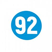 Наклейка на значок 92 (голубой)