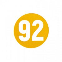 Наклейка на значок 92 (желтый)
