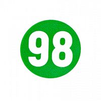 Наклейка на значок 98 (зеленый)