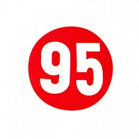 Наклейка на значок 95 (красный)